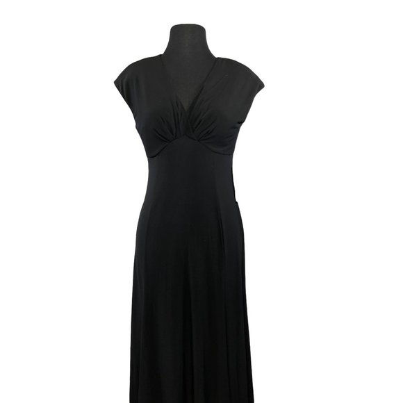 Jones New York Womens Size 6 Sleeveless Black Maxi Dress NWT - Picture 2 of 10